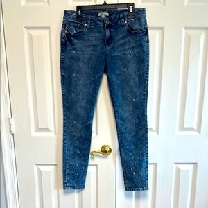 CAbi Women's Distressed Blue Skinny Jeans